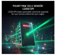 GAMEPOWER FENIX GAMING RGB 24.000DPI Triple Mode (Kablolu/Bluetooth/2.4G) Beyaz Gaming Mouse - 3